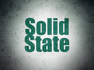 Image showing Science concept: Solid State on Digital Data Paper background