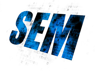 Image showing Marketing concept: SEM on Digital background