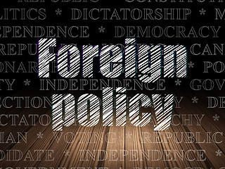 Image showing Politics concept: Foreign Policy in grunge dark room