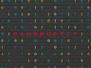 Image showing Finance concept: Bankruptcy on wall background