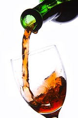 Image showing Pouring Red Wine