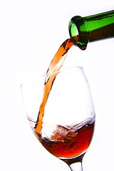 Image showing Pouring Red Wine