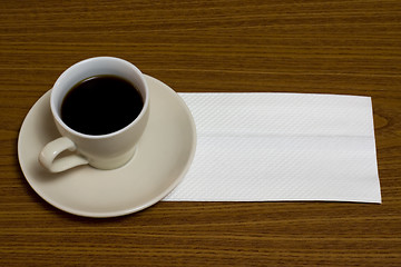 Image showing Coffee with napkin

