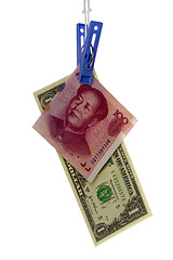 Image showing Chinese and US currency

