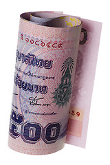 Image showing Thai currency rolled

