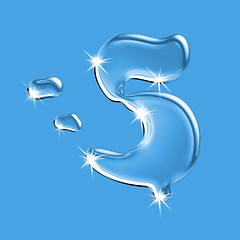 Image showing Water Digit 5