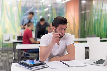 Image showing male student in classroom