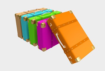 Image showing color elegant suitcases