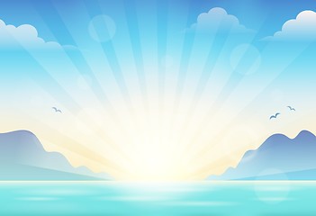 Image showing Sunset seascape theme 1
