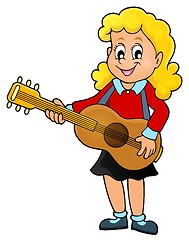 Image showing Girl guitar player theme image 1