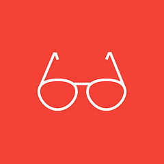 Image showing Eyeglasses line icon.