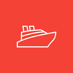 Image showing Cruise ship line icon.