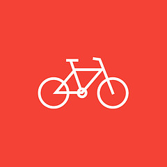 Image showing Bicycle line icon.