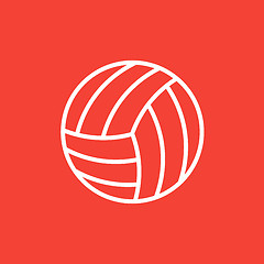 Image showing Volleyball ball line icon.