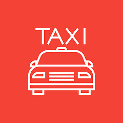 Image showing Taxi line icon.