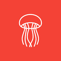 Image showing Jellyfish line icon.