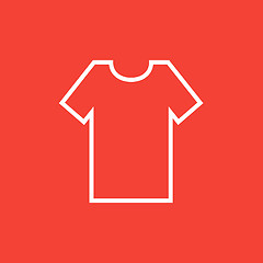 Image showing T-shirt line icon.