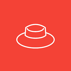 Image showing Summer hat line icon.