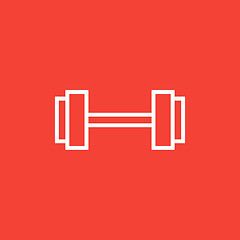 Image showing Dumbbell line icon.