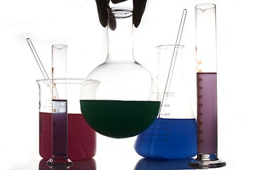 Image showing Chemistry glassware