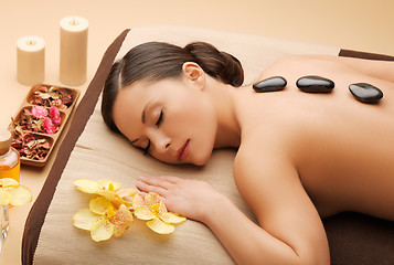 Image showing beautiful woman in spa salon