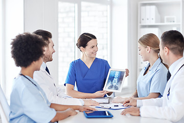 Image showing group of happy doctors meeting at hospital office