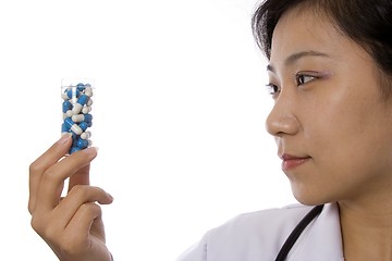 Image showing Female Doctor with Pill