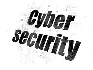 Image showing Safety concept: Cyber Security on Digital background