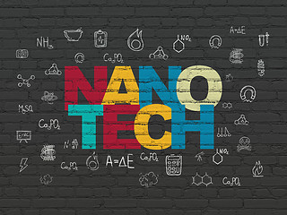 Image showing Science concept: Nanotech on wall background