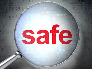 Image showing Safety concept: Safe with optical glass
