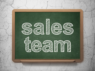 Image showing Advertising concept: Sales Team on chalkboard background