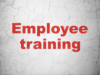 Image showing Learning concept: Employee Training on wall background