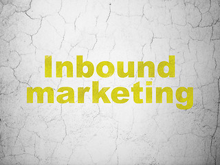 Image showing Marketing concept: Inbound Marketing on wall background