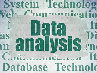 Image showing Data concept: Data Analysis on Digital Data Paper background