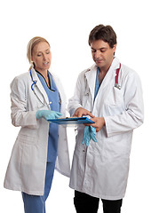 Image showing Doctors or surgeons medical  discussion