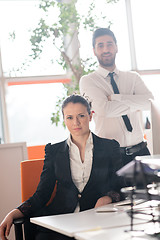 Image showing portrait of business couple at office