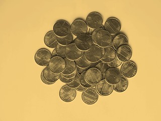 Image showing Dollar coins 1 cent - vintage