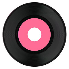 Image showing Vinyl record with pink label