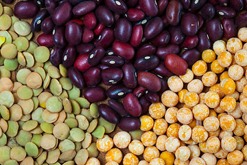 Image showing lentil, pea and bean background