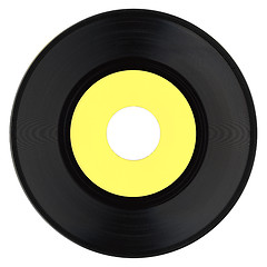 Image showing Vinyl record with yellow label