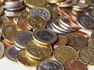 Image showing Many Euro coins