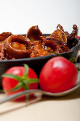 Image showing fresh seafoos stew on an iron skillet