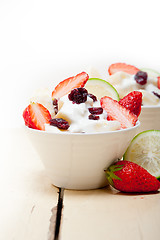 Image showing fruit and yogurt salad healthy breakfast