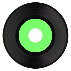 Image showing Vinyl record with green label