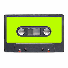 Image showing Tape cassette yellow green label