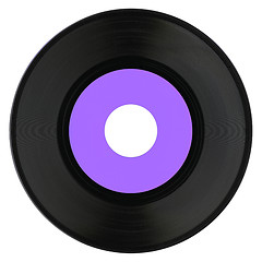 Image showing Vinyl record with purple label