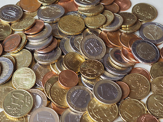 Image showing Many Euro coins