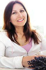 Image showing Mature woman relaxing