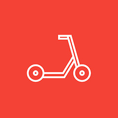 Image showing Kick scooter line icon.