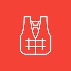 Image showing Life vest line icon.